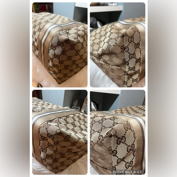 GUCCI GG Monogram Web Jolie Tote with charm Authentic - Picture 11 of 16